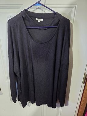 Maurices Black Scoop Neck Top - 4X